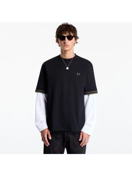 Tricou FRED PERRY Bold Tipped Tshirt Black XL negru