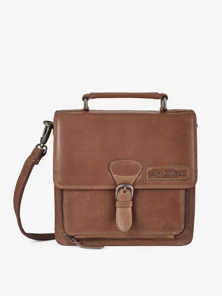 Кожаная сумка кросс-боди Hill Burry коричневая