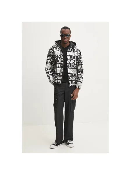 Karl Lagerfeld Jeans spodnie w fasonie cargo czarny