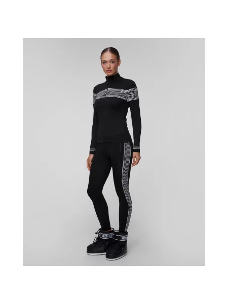 Dámske termo nohavice Newland Dasy black/white biela
