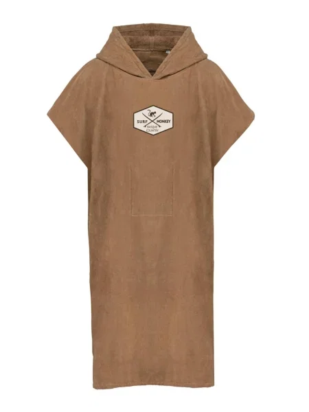 Surf Monkey Halat de baie Surf Cotton Poncho kids' bej
