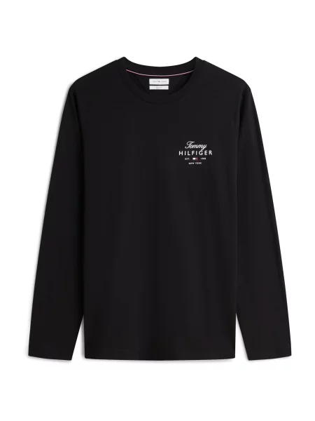 TOMMY HILFIGER Tricou / alb negru