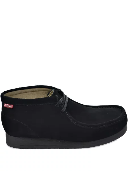 Botine Clarks Originals cu șireturi din piele de căprioară negru