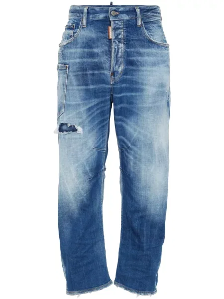Blugi Dsquared2 zdrențuiți albastru