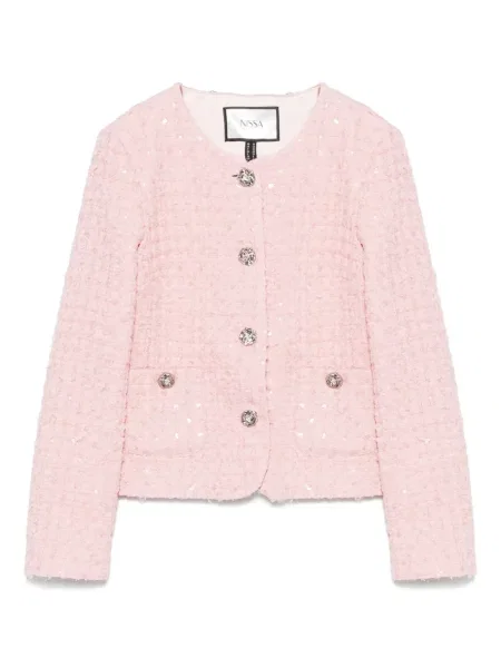 Geacă Nissa din tweed roz