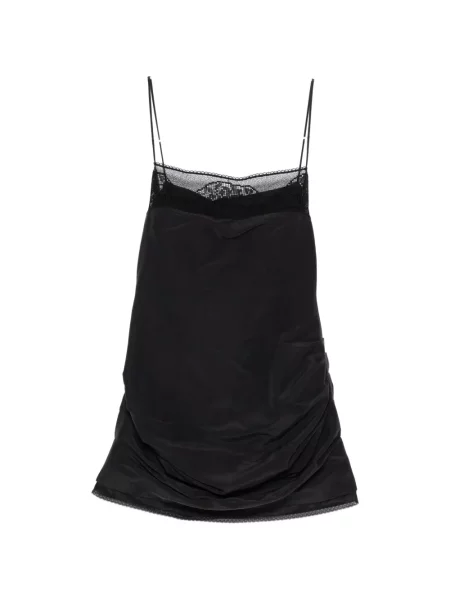 Rochie mini Magda Butrym din dantelă de costum negru
