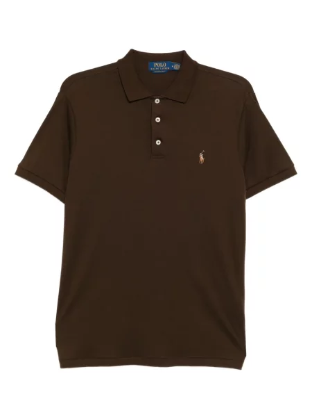 Polo Polo Ralph Lauren cu broderie fără mâneci tricotate maro