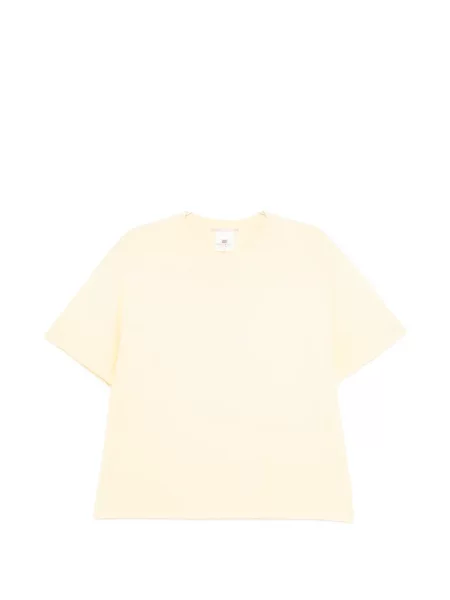 Tricou Mooji Mooji cu decolteu rotund galben