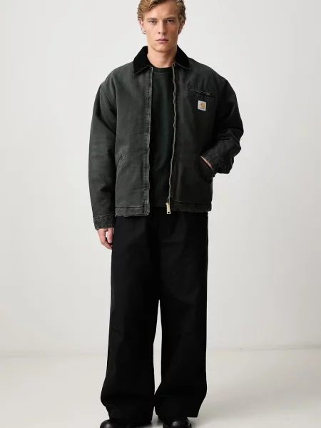Короткая куртка Carhartt Wip с камнями из канваса черная