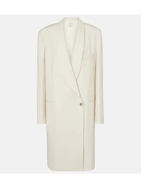 Płaszcz Calvin Klein Collection wełniany dwurzędowy biały