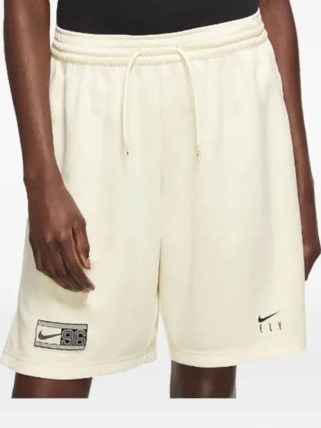 Pantaloni scurți Nike alergare cu talie înaltă în carouri albastru