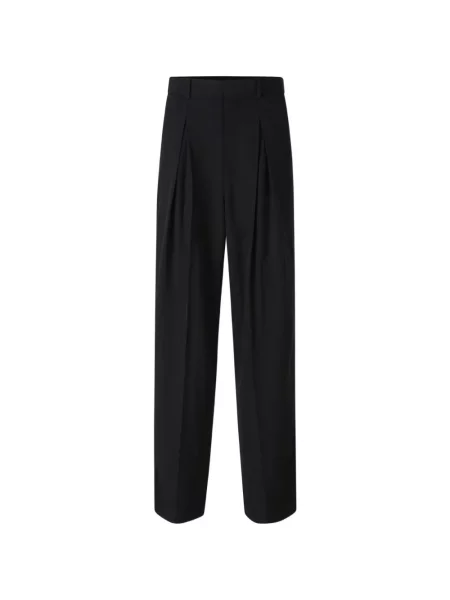 Pantaloni Jacquemus cu model herringbone albastru