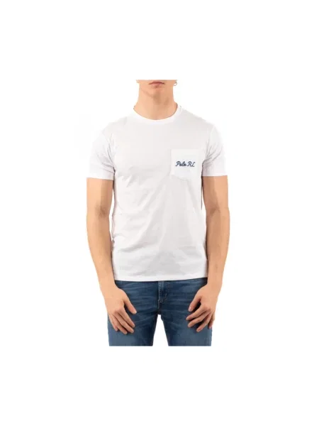 Długa koszulka Polo Ralph Lauren z logo z długim rękawem biała