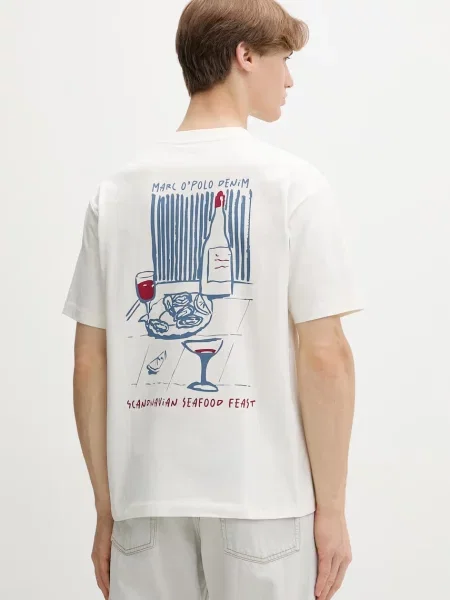Marc O'Polo tricou pentru bărbați din alb