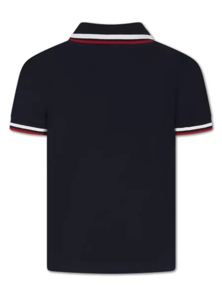 Koszulka polo dziecięca Moncler Enfant niebieska