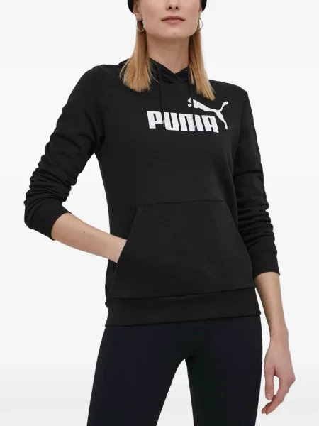 Hanorac cu glugă Puma cu imagine negru