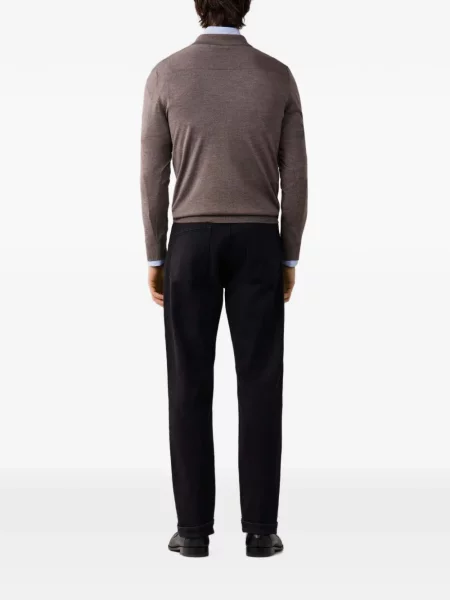 Πλεκτό μακρύς polo Hackett London καφέ