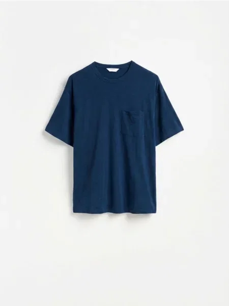 Reserved Tricou boxy cu bleumarin