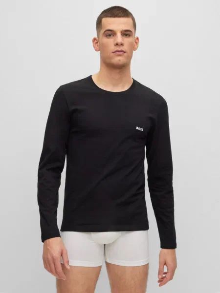 Tricou cu mânecă lungă Boss clasic negru