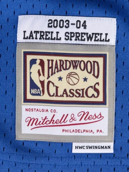 Тениска Mitchell & Ness от джърси синьо