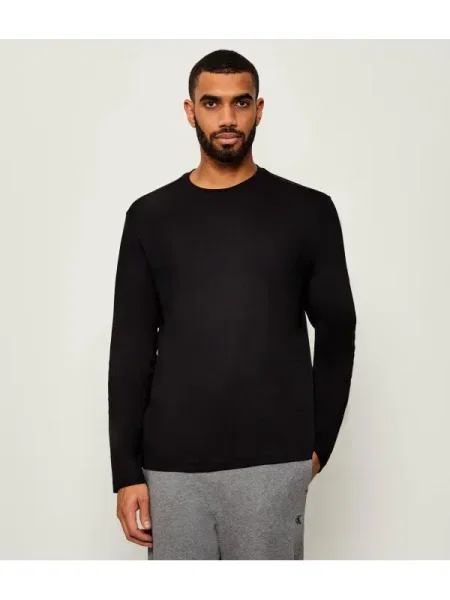 Hosszú ujjú póló Calvin Klein fekete