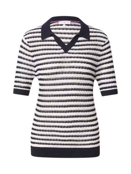 TOMMY HILFIGER Tricou negru alb