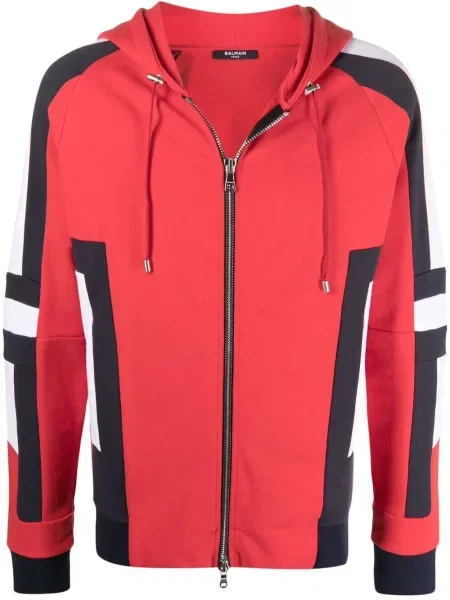 Суичър с качулка Balmain червено