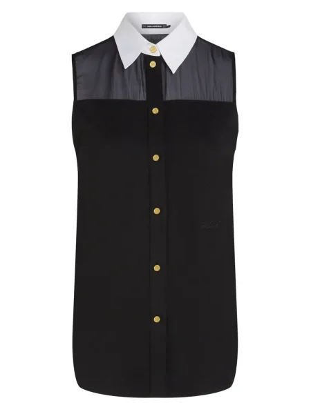 Блуза Karl Lagerfeld поплин черно