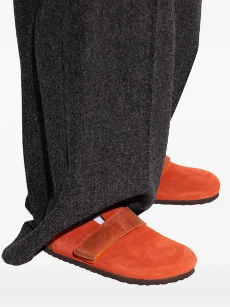 Kožne remenčić mule natikače Birkenstock narančasta