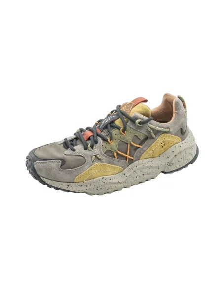 Sneakersy Flower Mountain zamszowe w kwiatki zielone