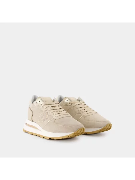 Buty do biegania Philippe Model zamszowe do biegania różowe