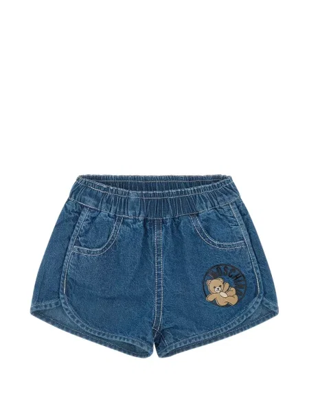 Szorty jeansowe dziecięce Moschino niebieskie