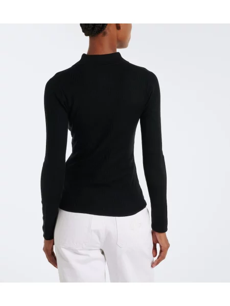 Tricou polo Max Mara de mătase negru