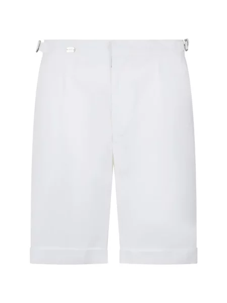 Pantaloni scurți Moorer plisate alb