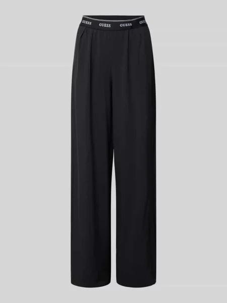 Spodnie o kroju wide fit z elastycznym pasem model SELENE' Guess Activewear czarne