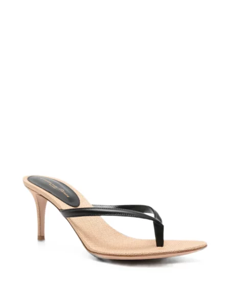 Sandale Gianvito Rossi din piele cu bretele negru