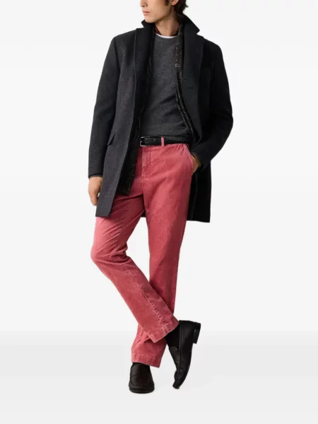 Pantaloni Hackett London de catifea cord roșu
