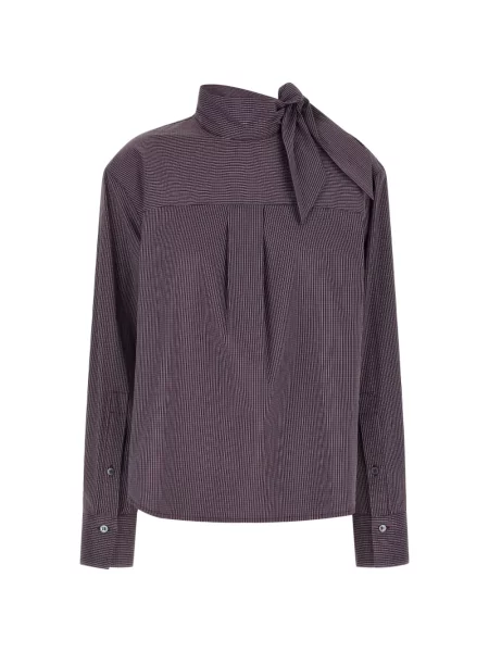 Bluză Tela în carouri violet