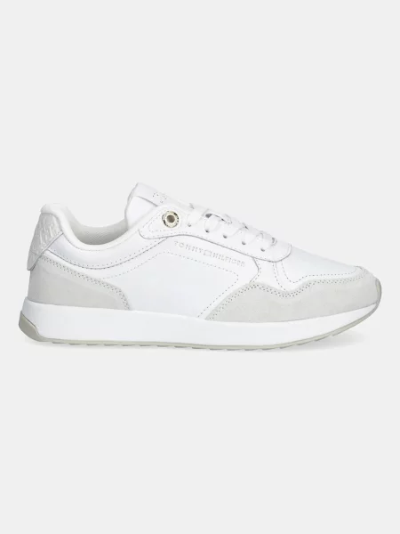Tommy Hilfiger Sneakersy Monogram Mix Material Runner biela