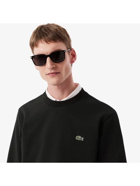 Lacoste Bluza Z Polaru Klasyczny Krój czarna