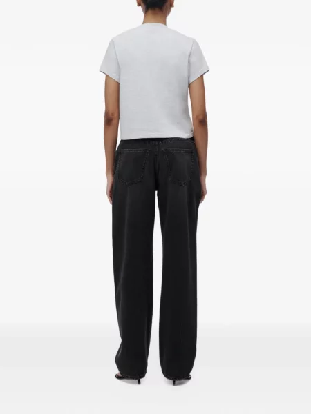 Scurt tricou Alexander Wang cu imagine gri