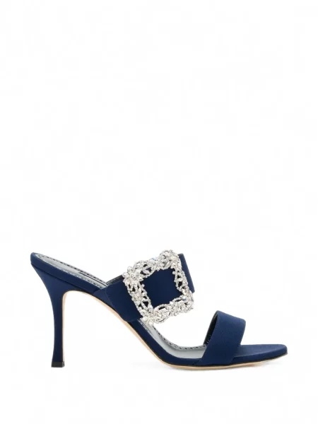 Sandale Manolo Blahnik cu cataramă albastru
