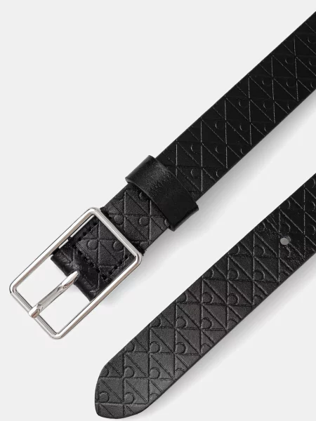 Calvin Klein pas usnjeni črna