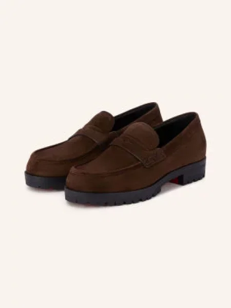 Christian Louboutin Mokasíny Cavavin tmavě hnědá