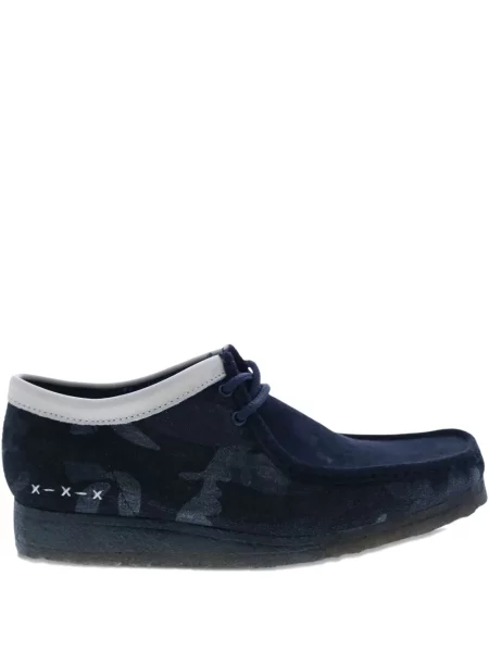Botine Clarks Originals cu șireturi din dantelă albastru