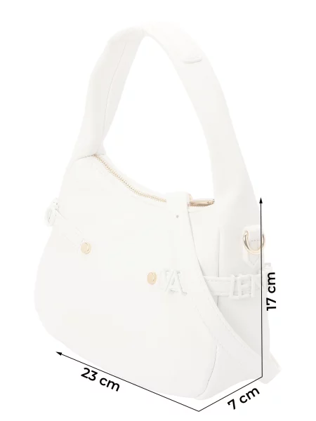Geanta hobo Valentino alb