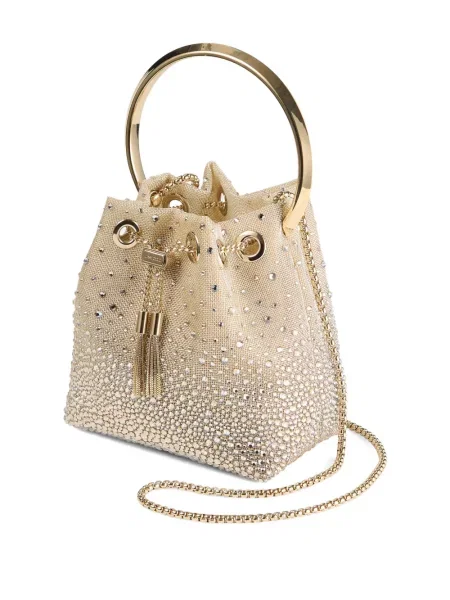 Чанта тип bucket Jimmy Choo с кристали