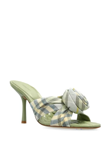 Papuci tip mules Burberry verde