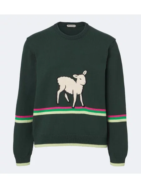 Pulover Jw Anderson cu broderie verde