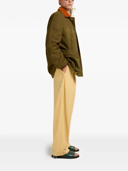 Plisované kalhoty Marni žluté